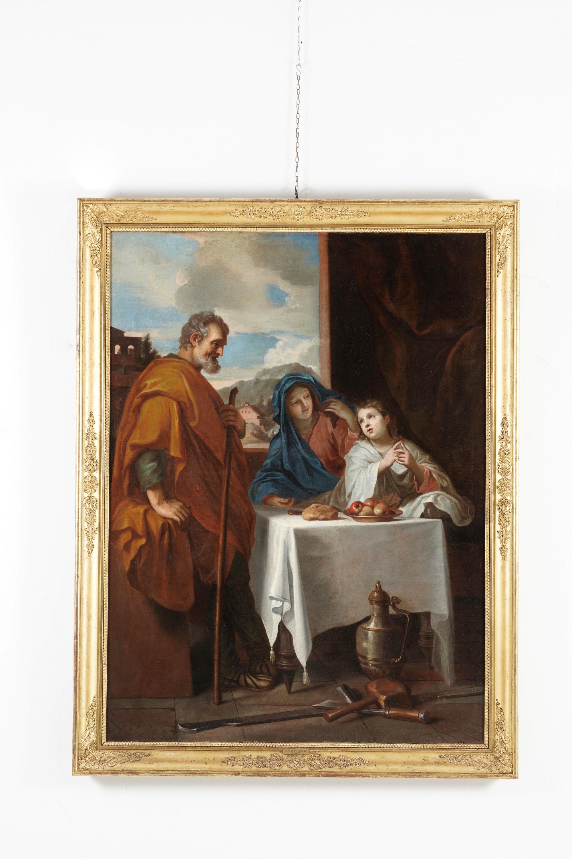 Charles le Brun - Sacra famiglia che recita il “Benedicite”