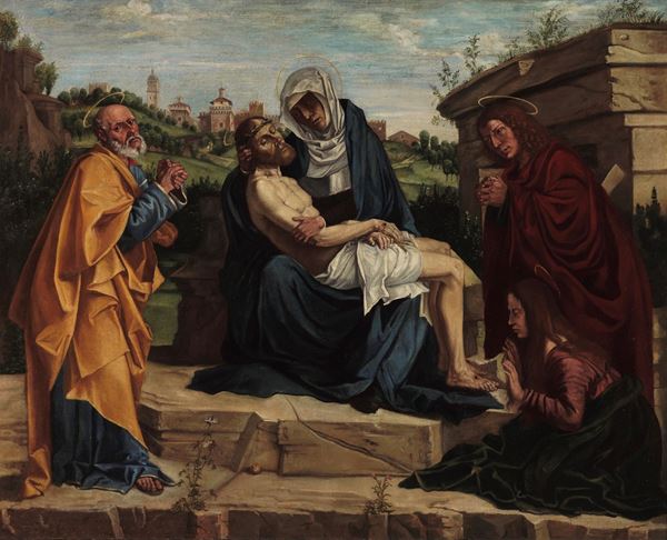 Pietà coi Santi Pietro, Giovanni Evangelista e Maddalena