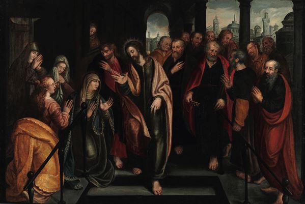 Pieter Van Lint (1609 Anversa -1690 Anversa) e collaboratori Commiato di Cristo dalla madre e dagli Apostoli