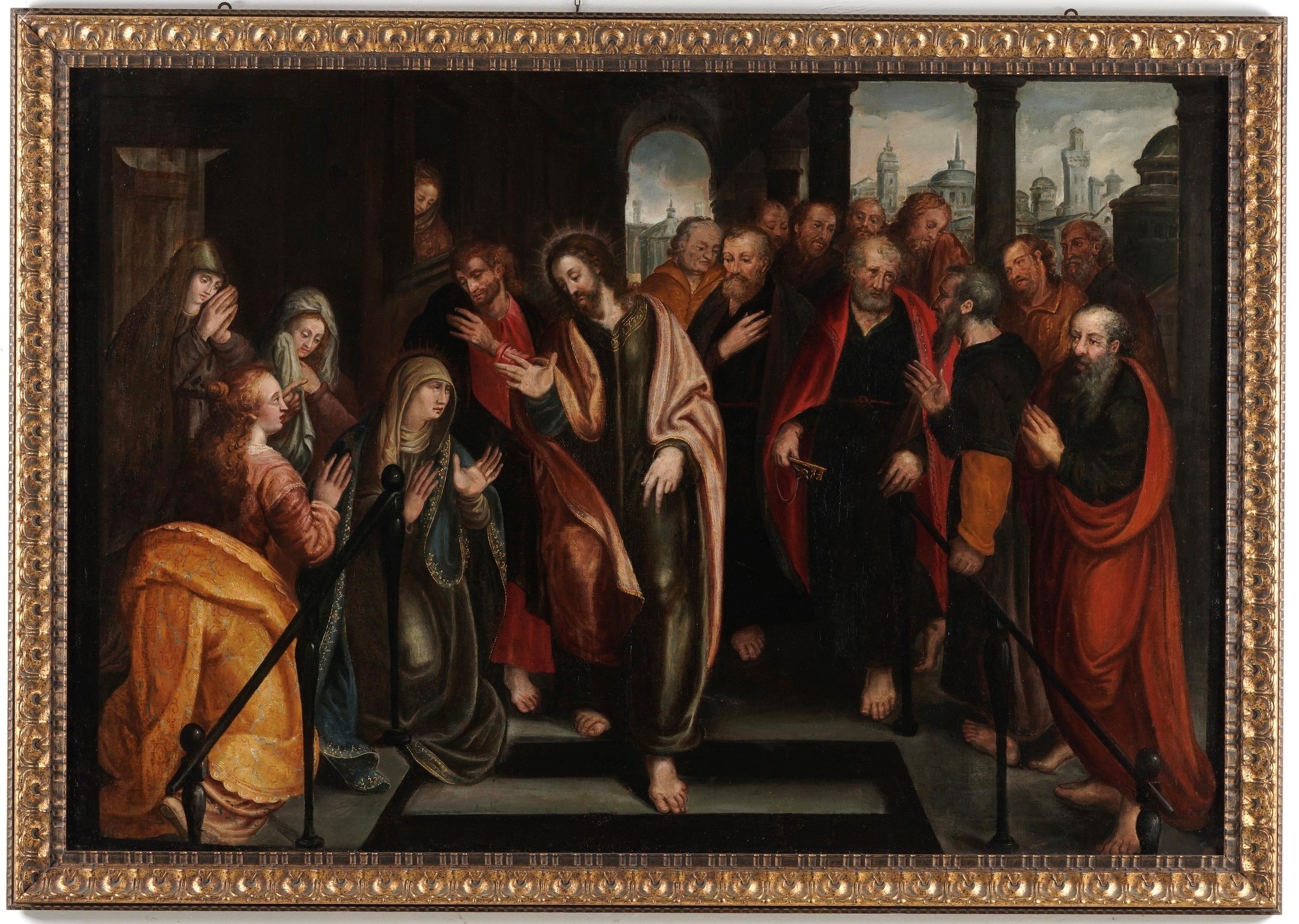 Pieter van Lint e collaboratori, Commiato di Cristo dalla madre e dagli Apostoli, olio su tela