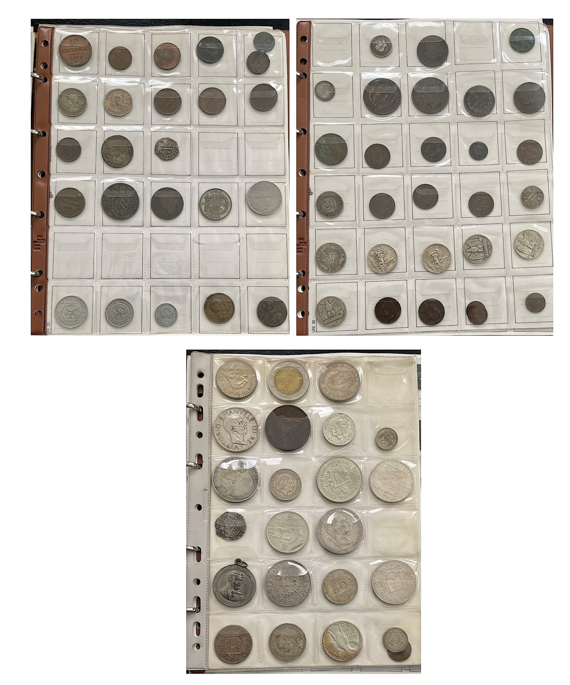 Monetazione mista, lotto di circa 200 monete (zecche italiane, Regno d’Italia e stati esteri)