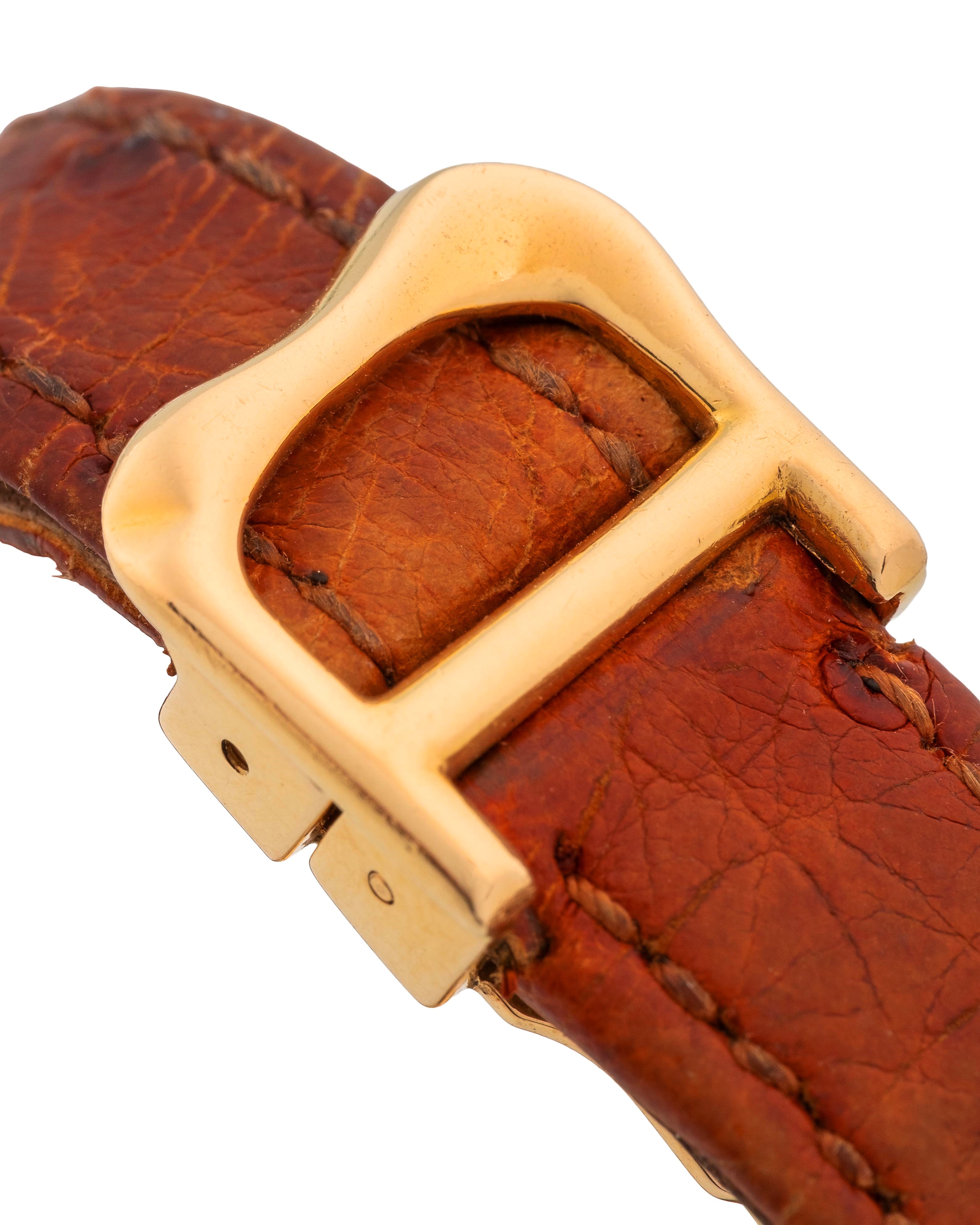 Cartier - Crash Paris, orologio da polso in oro giallo 18k con cassa asimmetrica e deployante ori...