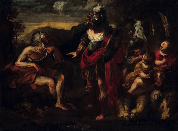 Artista genovese del XVII secolo Erminia tra i pastori