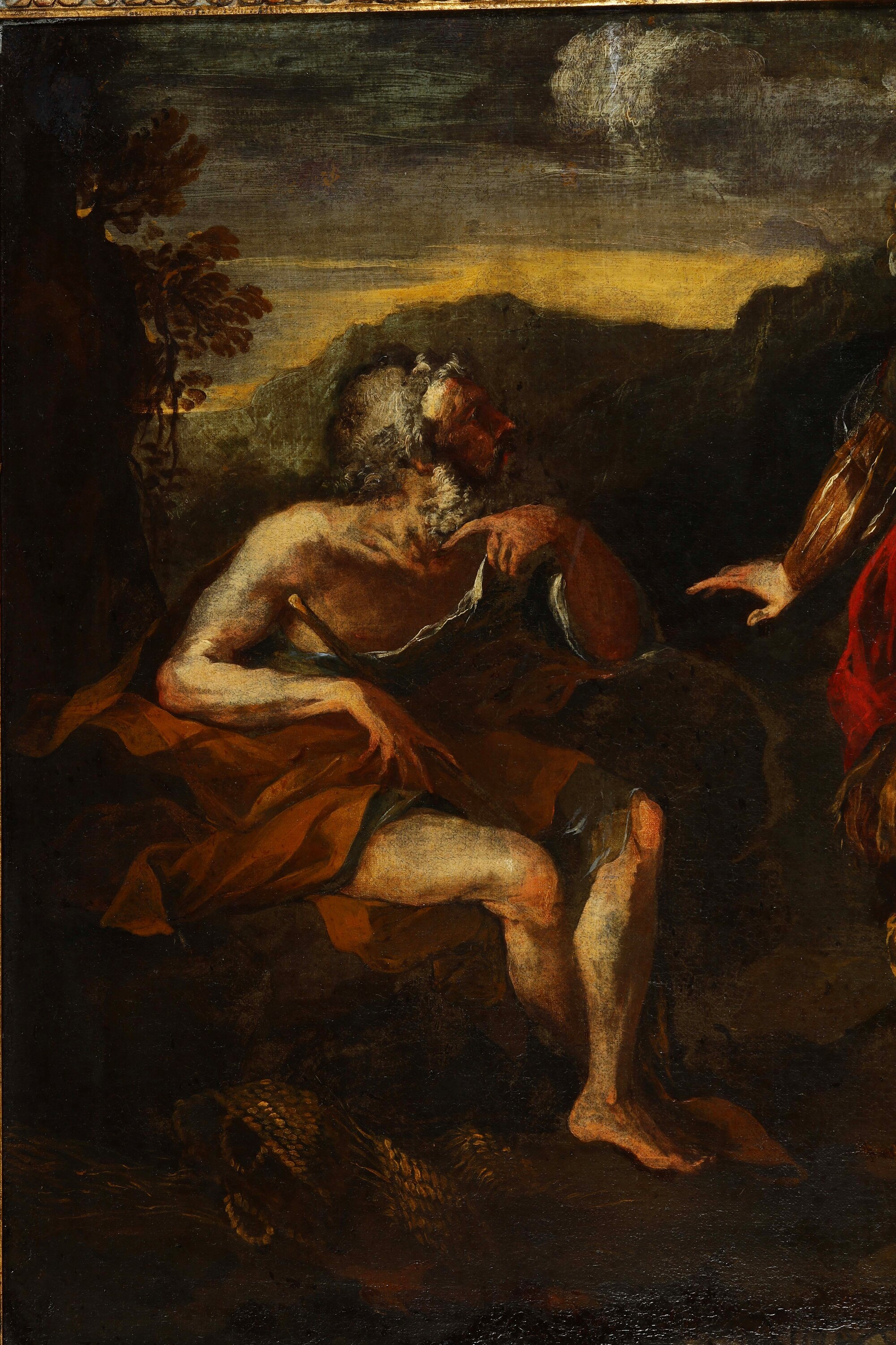 Artista genovese del XVII secolo, Erminia tra i pastori, olio su tela