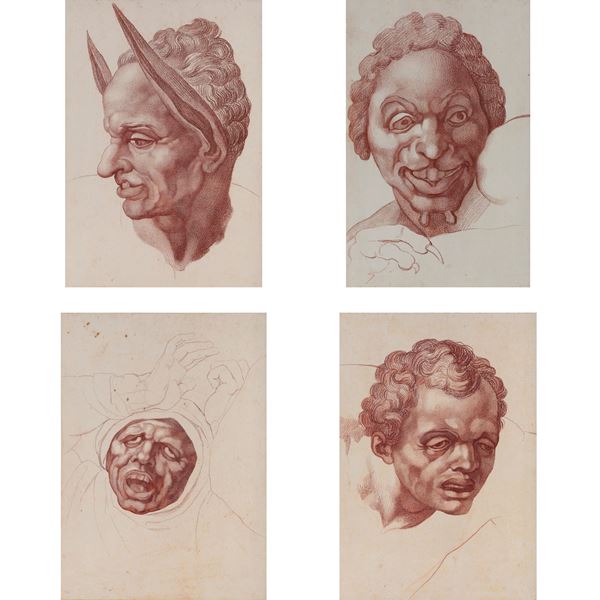 Studi di teste tratte dal Giudizio Universale di Michelangelo