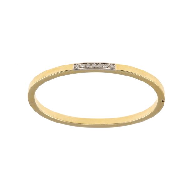 Diamond and gold bracelet