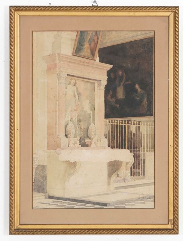 nterno di chiesa con altare