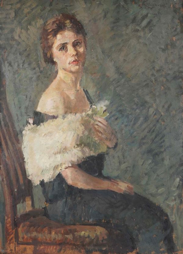Gaetano Ricchizzi (1879-1950) Ritratto femminile