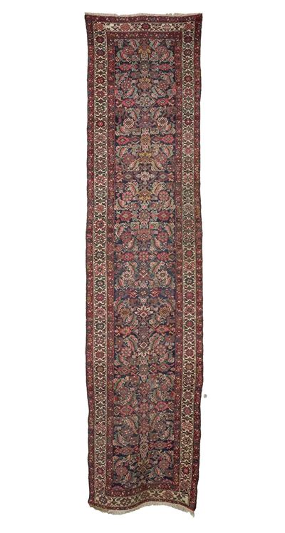 Passatoia Malayer, Persia, XX secolo, fondo blu