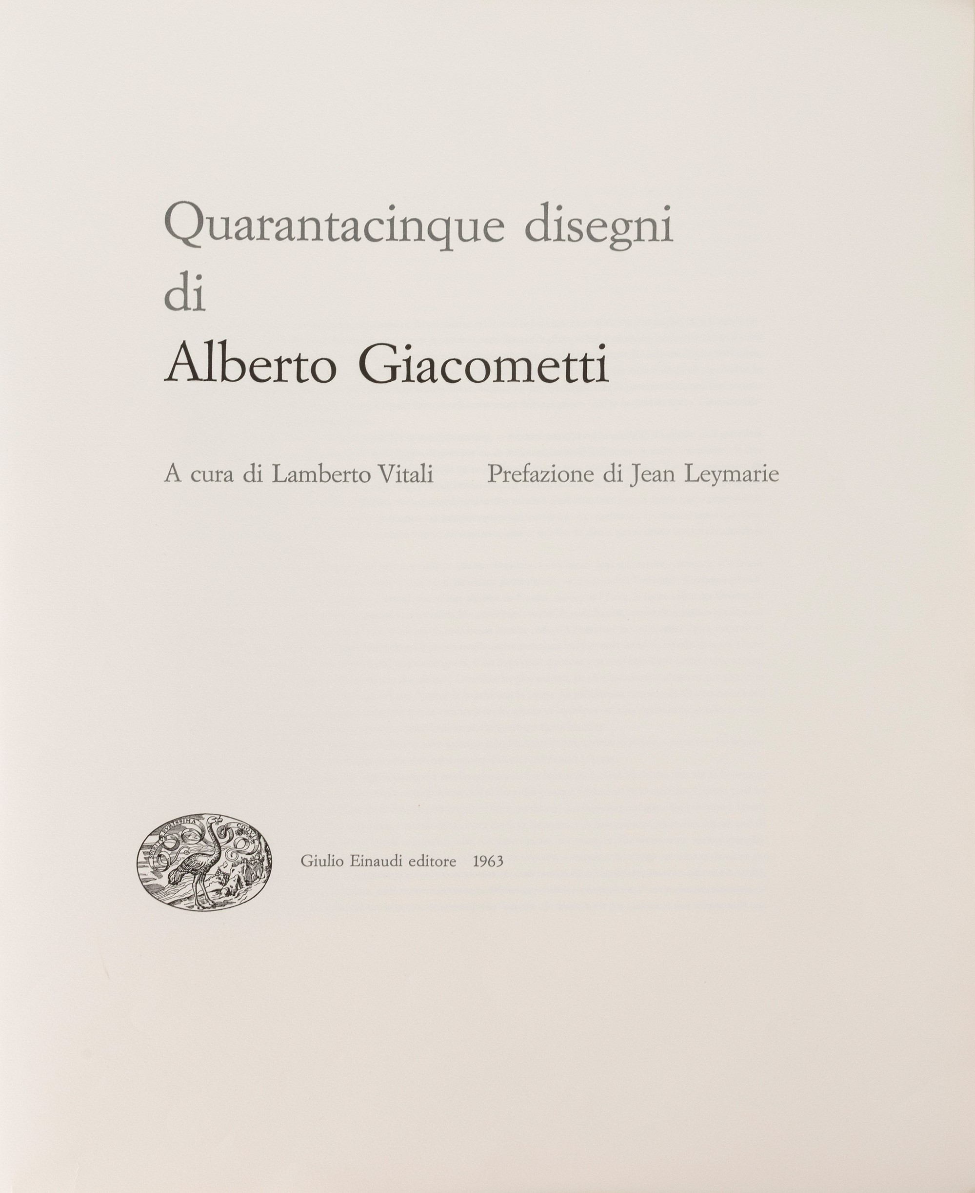 Alberto Giacometti - Cartella composta da quarantacinque fotoriproduzioni (1963)