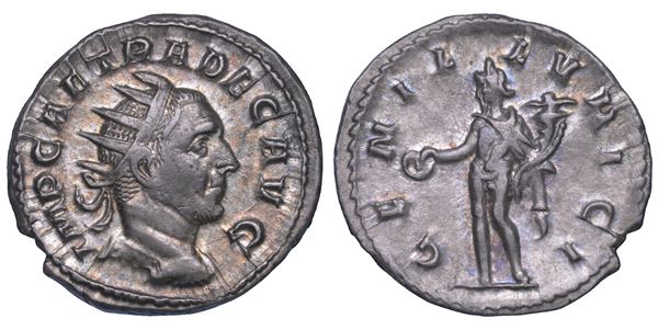 SHIPPING ONLY IN ITALY. TRAIANO DECIO, 249-251. Antoniniano. Roma.