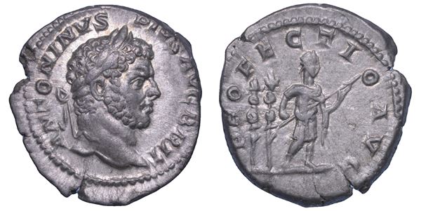 SHIPPING ONLY IN ITALY. CARACALLA, 198-217. Denario.