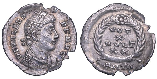 SHIPPING ONLY IN ITALY. VALENTE, 364-378. Siliqua. Antiochia.