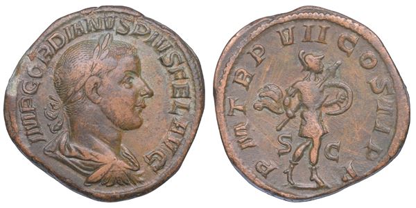 SHIPPING ONLY IN ITALY. GORDIANO III, 238-244. Sesterzio.