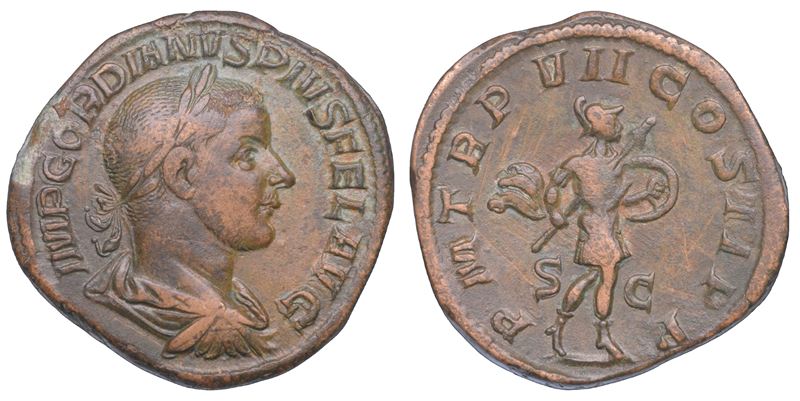 SHIPPING ONLY IN ITALY. GORDIANO III, 238-244. Sesterzio.  - Auction Light Numismatics - Cambi Casa d'Aste
