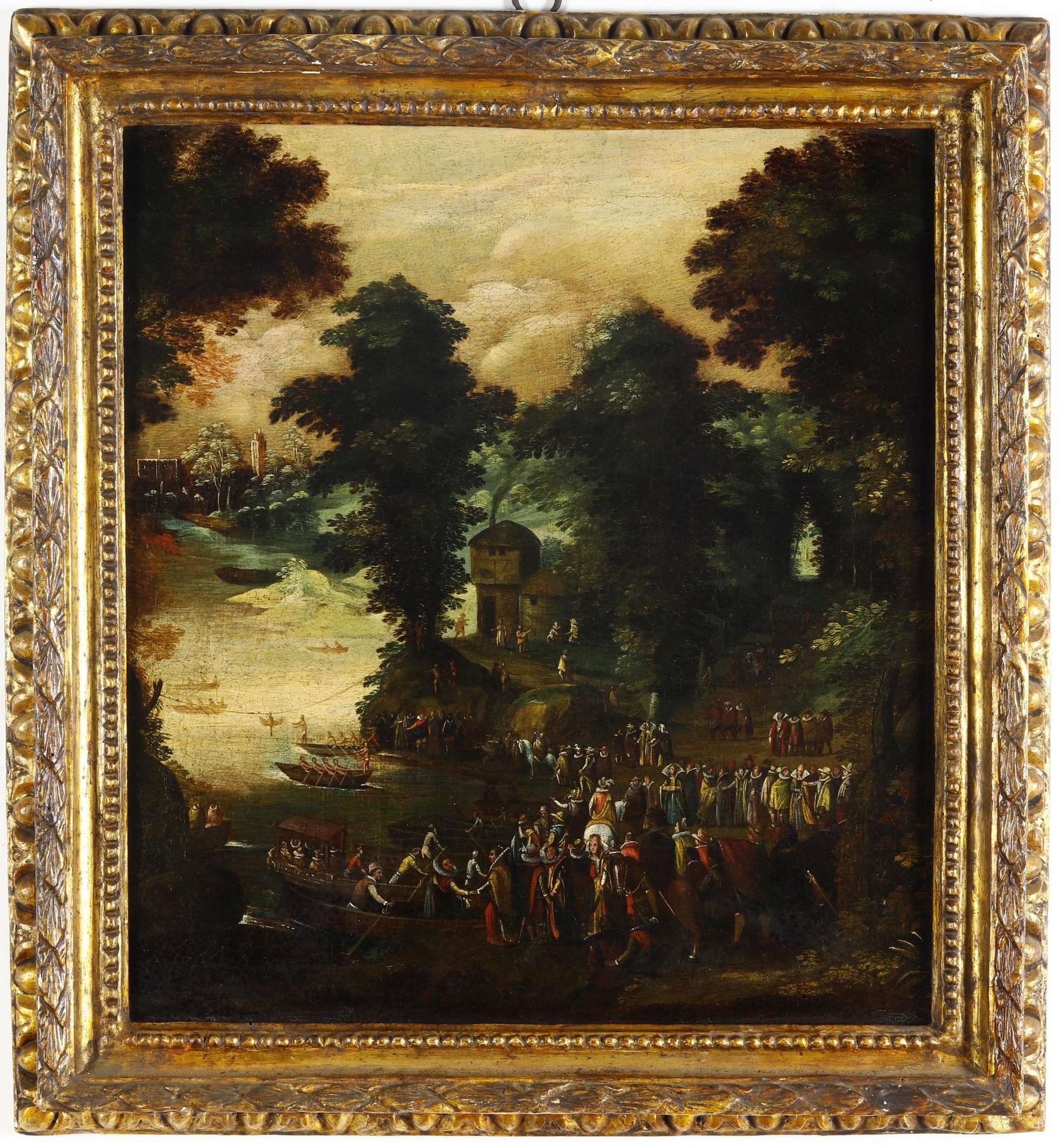 Jan Brueghel il Vecchio - Paesaggio costiero con scena di imbarco