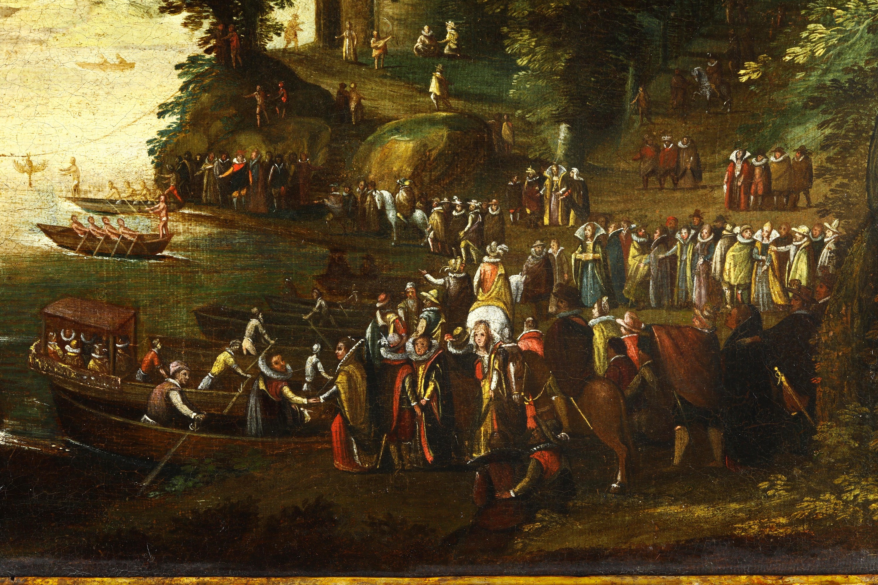Jan Brueghel il Vecchio - Paesaggio costiero con scena di imbarco