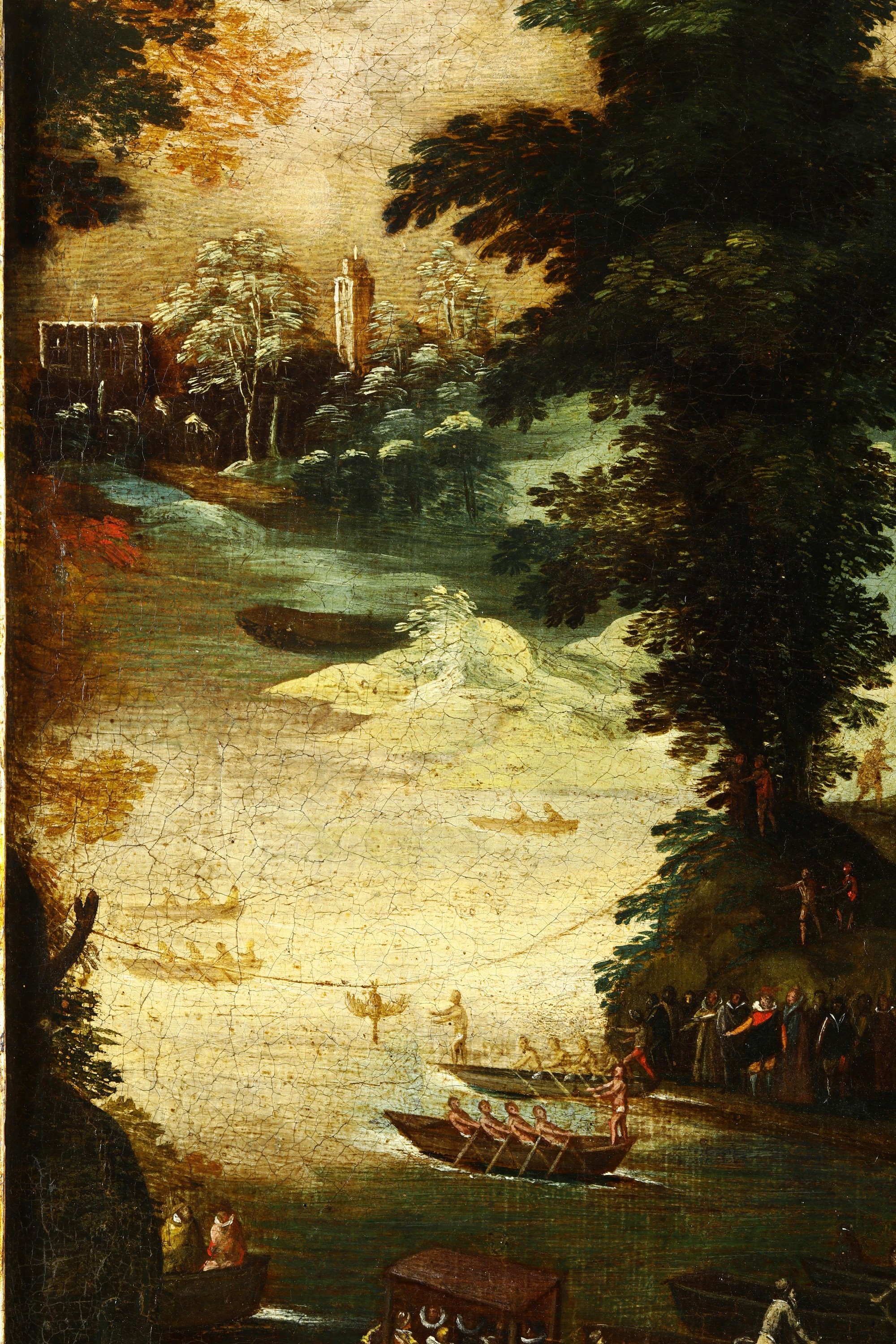 Jan Brueghel il Vecchio - Paesaggio costiero con scena di imbarco