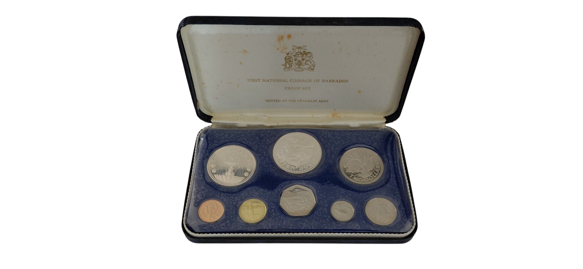 Barbados, 1973, Divisionale in dollari (Fondo Specchio, Proof - PP) con 8 monete