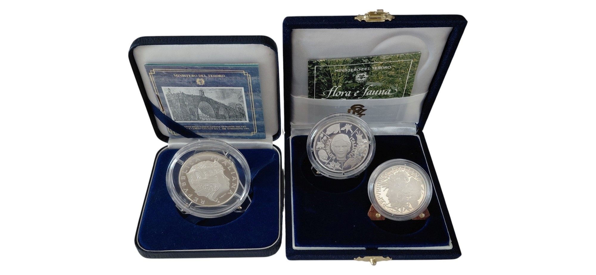 Italia, set numismatico in lire d’argento (835 ‰), 1991
