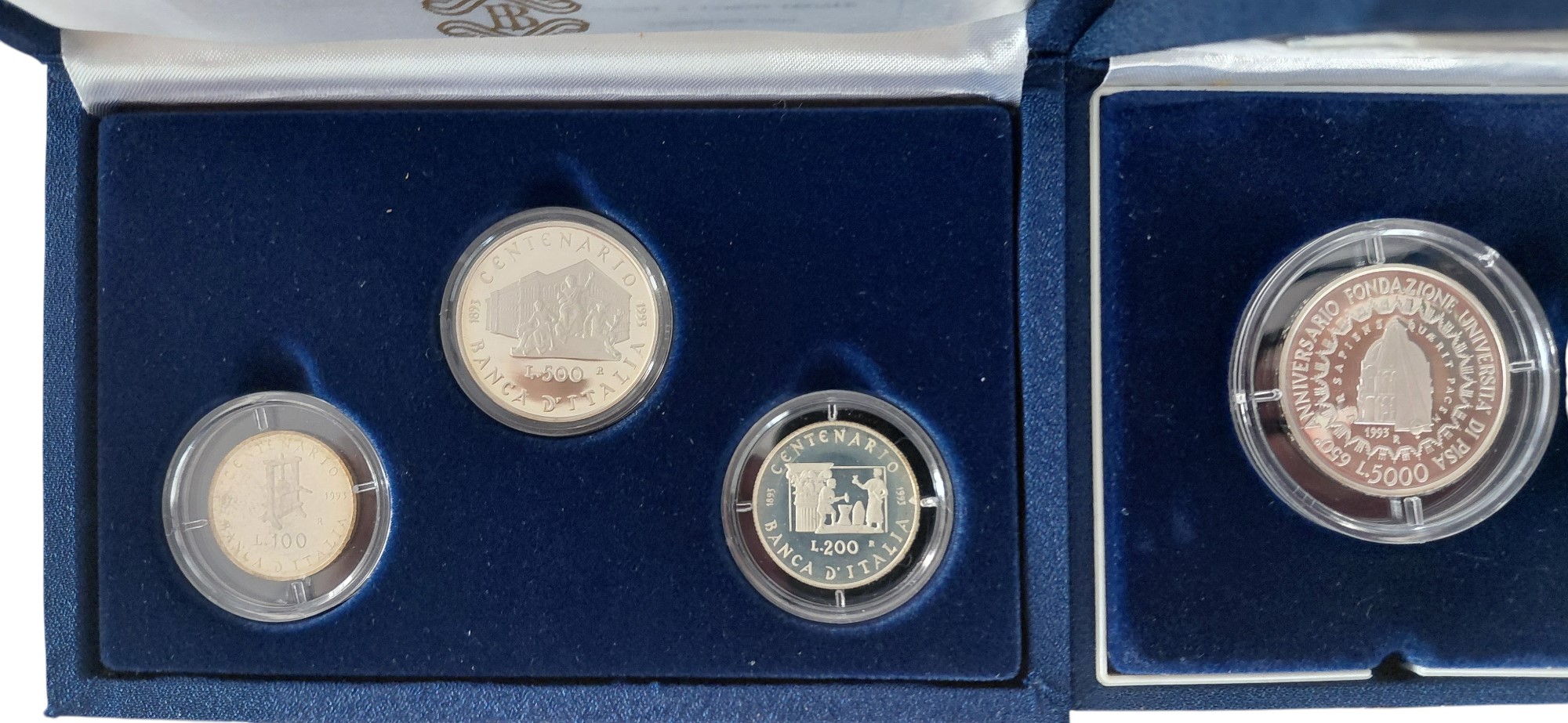 Italia, 1993. Serie di monete in Lire in argento Fondo Specchio (Proof/PP)
