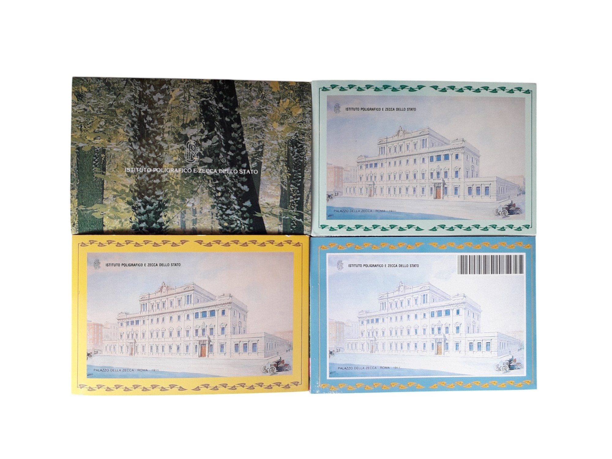Italia, 1991-1994. Folder ufficiali Flora e Fauna con 5 monete in argento Fior di Conio