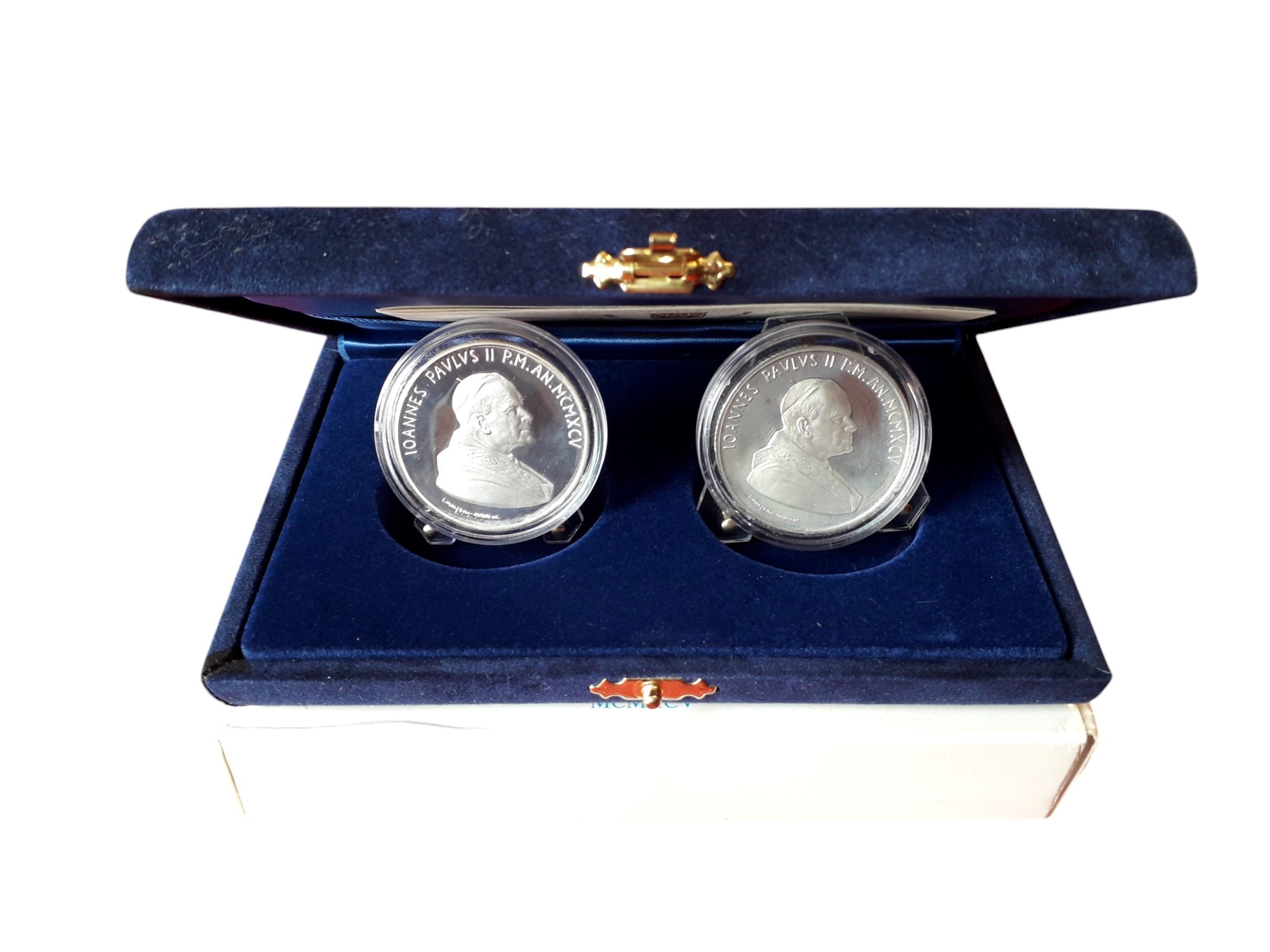 Vaticano, Verso l’Anno Santo del 2000 – Dittico celebrativo 10.000 + 10.000 Lire, argento fondo s...
