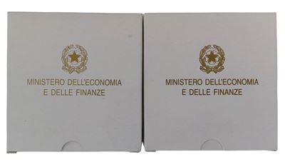 Italia, 2003: dittici celebrativi “Europa dei Popoli” con monete in argento da 5 e 10 Euro (925‰)