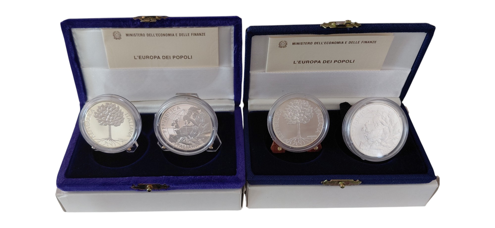 Italia, 2003. Coppia di monete da 10 Euro commemorative in argento 925‰