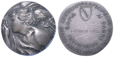 Vaticano, Concilio Vaticano II, medaglia in argento ai Padri Conciliari (1962-1965)