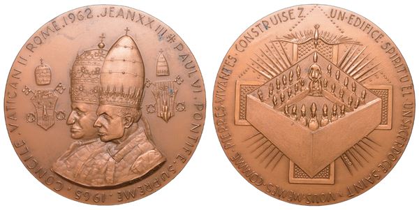 VATICANO. PAOLO VI, 1963-1978. Medaglia in bronzo di grande modulo 1965. Concilio Vaticano Secondo.