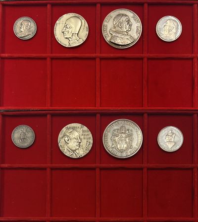 Vaticano, Giovanni XXIII (1958-1963), lotto di quattro medaglie in argento