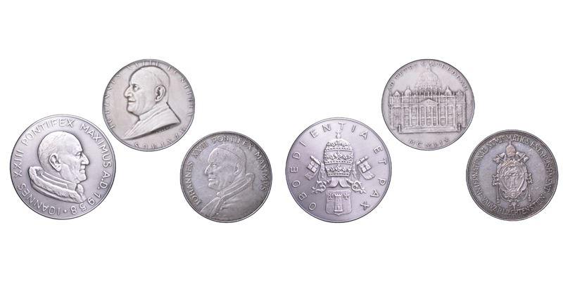 VATICANO. GIOVANNI XXIII, 1958-1963. Lotto di tre medaglie.  - Asta Numismatica Light - Cambi Casa d'Aste