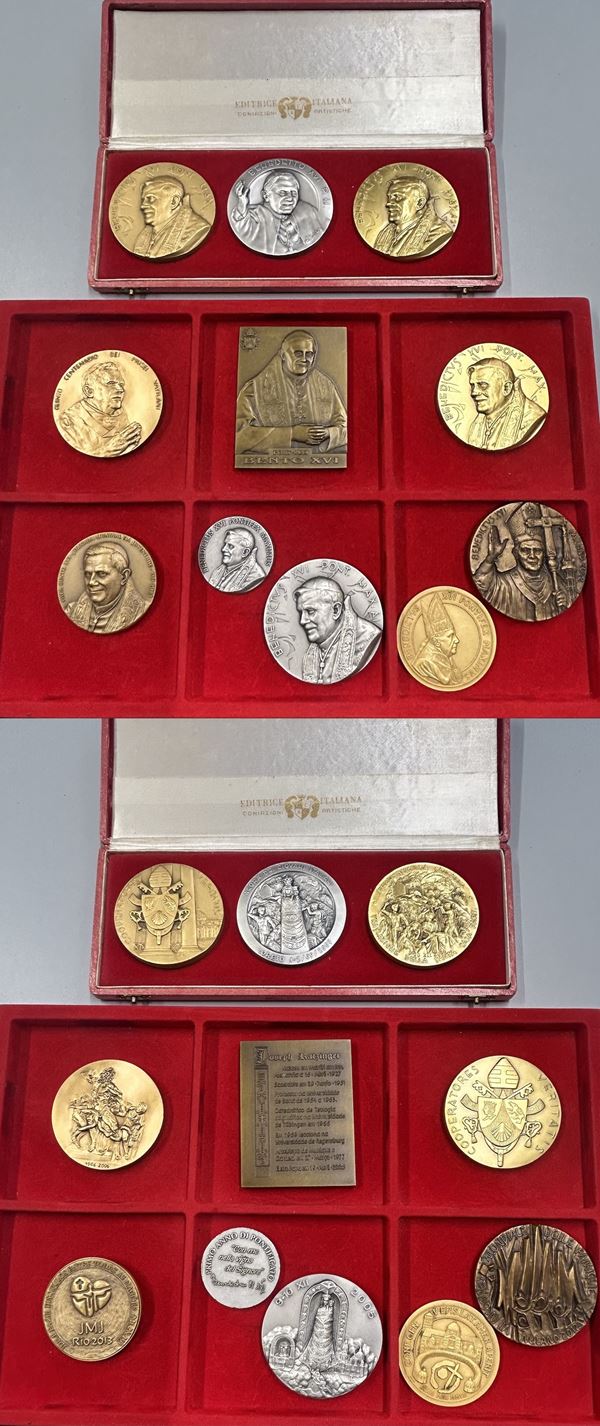 VATICANO. BENEDETTO XVI. Lotto di nove medaglie.