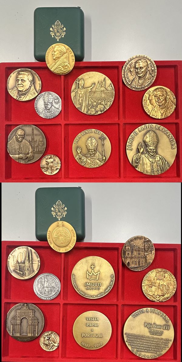 VATICANO. BENEDETTO XVI. Lotto di nove medaglie.