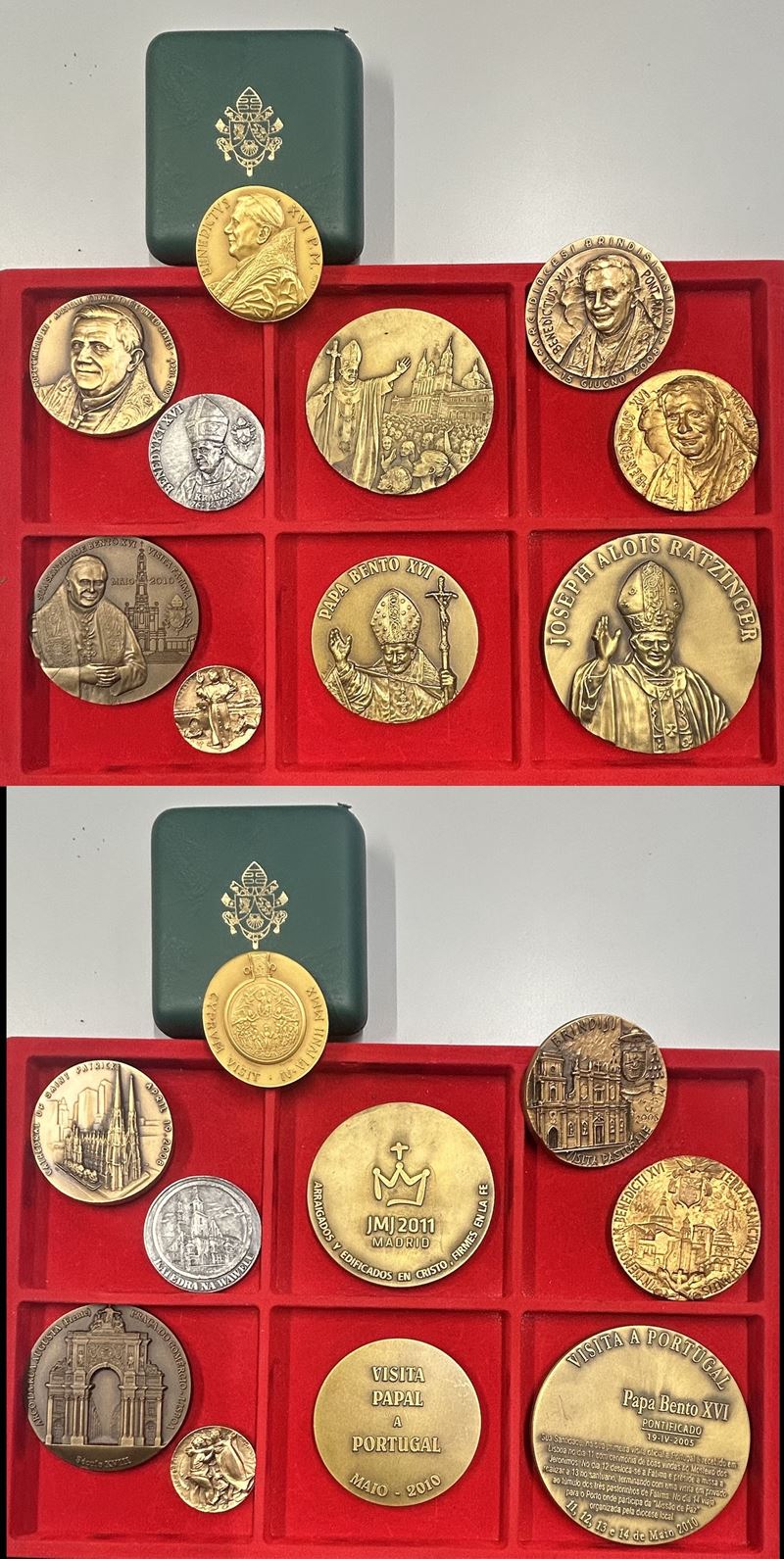 VATICANO. BENEDETTO XVI. Lotto di nove medaglie.  - Asta Numismatica Light - Cambi Casa d'Aste