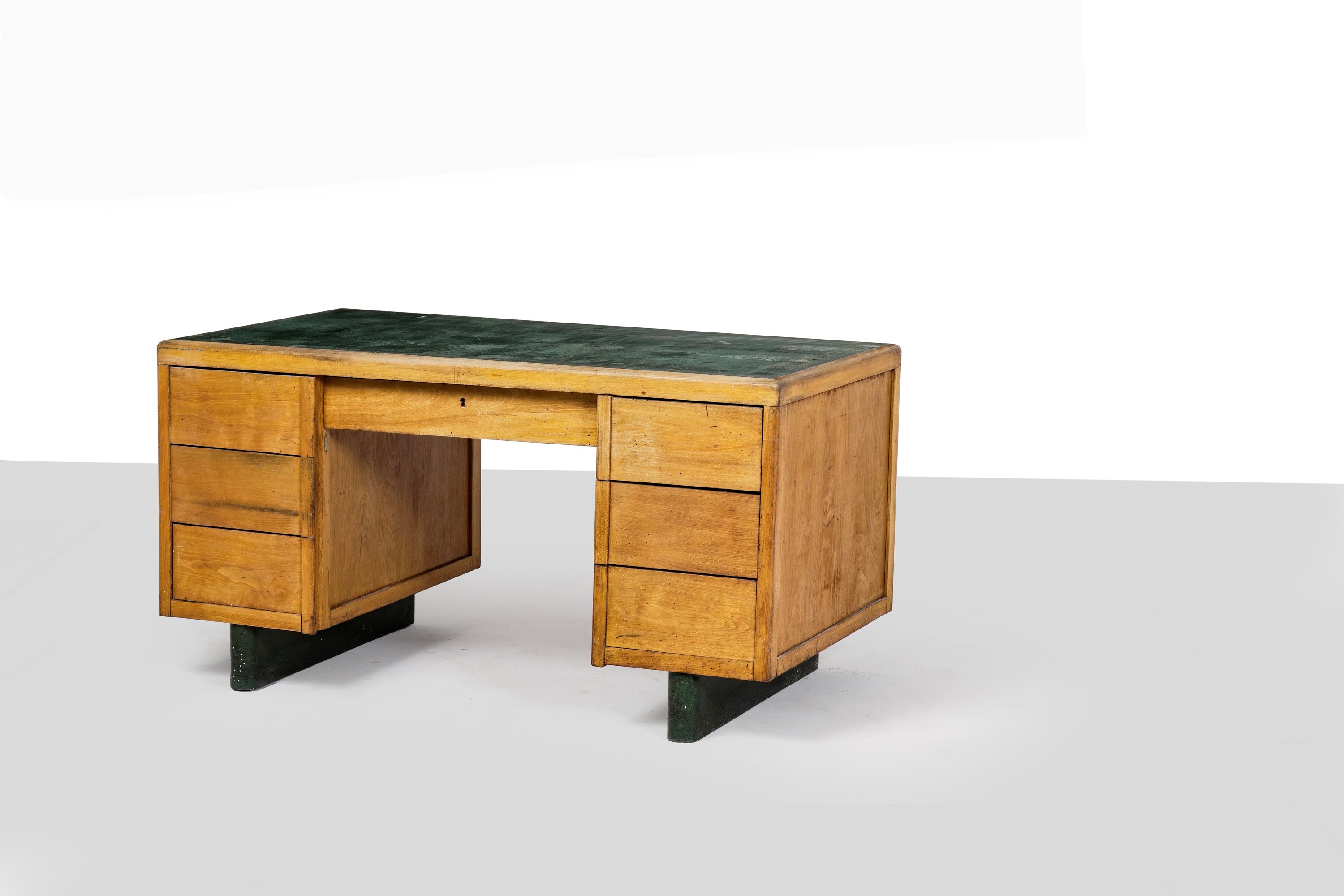 Scrivania, XX secolo, cm 150x84x81