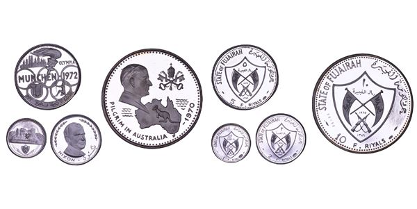 EMIRATI ARABI UNITI - FUJAIRAH. MUHAMMAD BIN HAMAD AL-SHARQI, 1952-1974. Lotto di quattro monete.