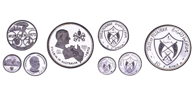 EMIRATI ARABI UNITI - FUJAIRAH. MUHAMMAD BIN HAMAD AL-SHARQI, 1952-1974. Lotto di quattro monete.  - Auction Light Numismatics - Cambi Casa d'Aste