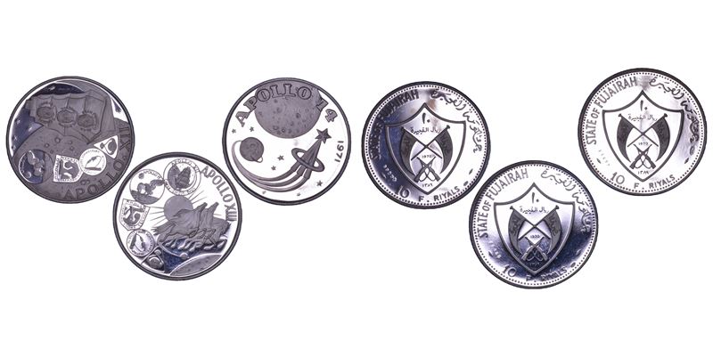 EMIRATI ARABI UNITI - FUJAIRAH. MUHAMMAD BIN HAMAD AL-SHARQI, 1952-1974. Lotto di tre monete.  - Auction Light Numismatics - Cambi Casa d'Aste