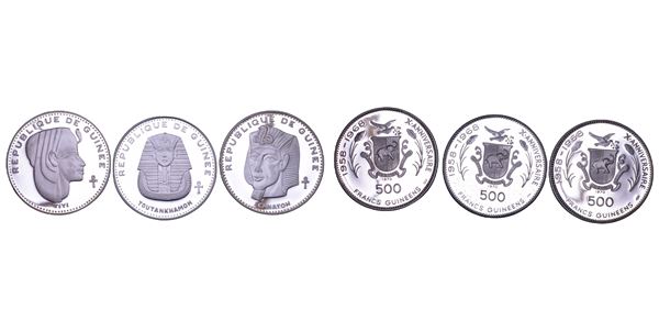 GUINEA. Lotto di tre monete.