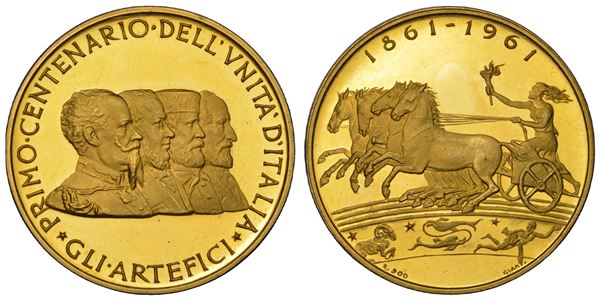ITALIA. REPUBBLICA DAL 1946. Medaglia in oro 1961.