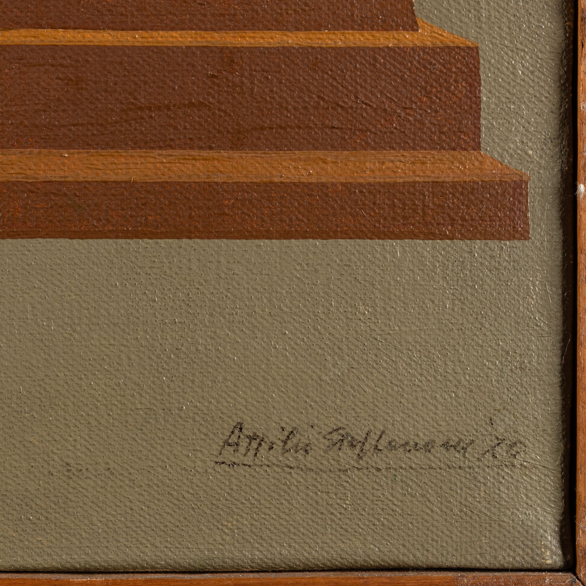 Attilio Steffanoni - Fonografo, olio su tela, 1970