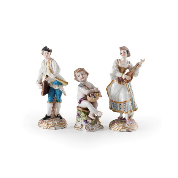Coppia di figurine. Parigi, Manifattura di Marc-Eugène Bloch, 1868-1887.