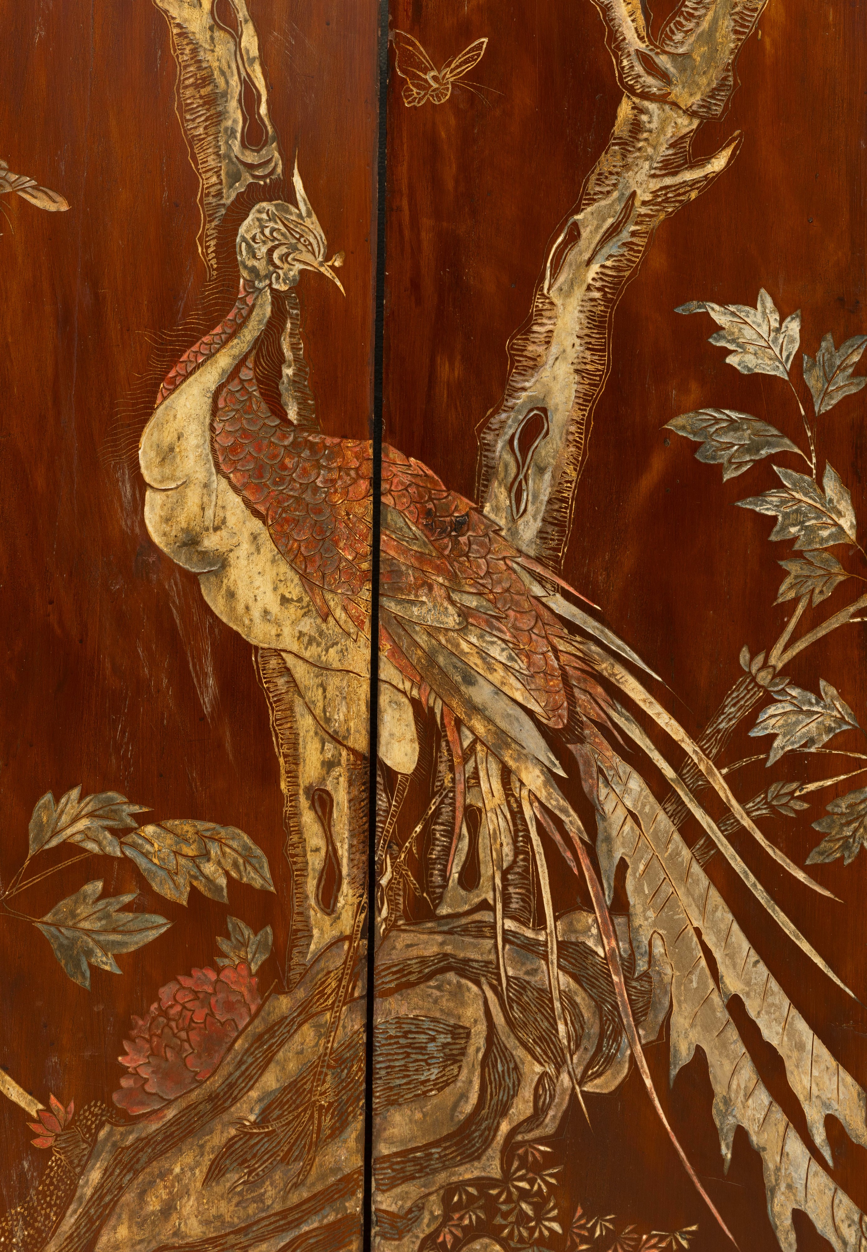 Cina, Paravento a otto ante con scena di corte, Dinastia Qing (epoca Kangxi, 1662-1722)