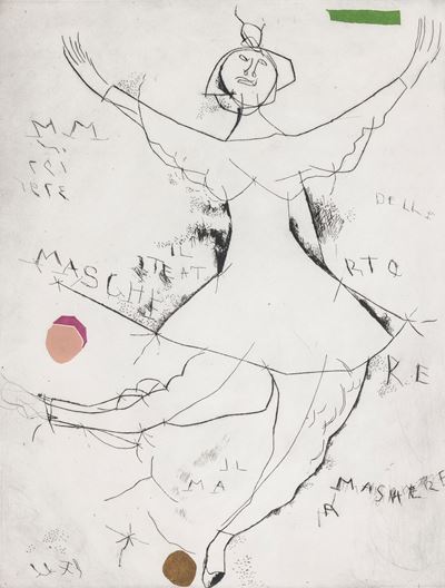 Danza minima I (acquaforte, puntasecca e acquatinta), 1973