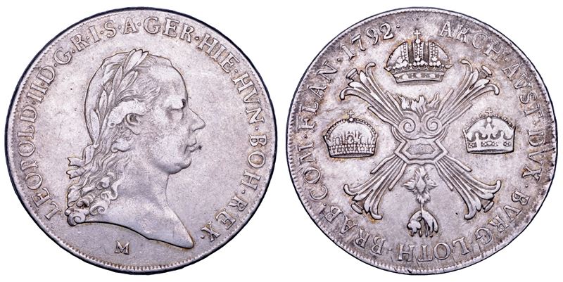 MILANO. LEOPOLDO II D'ASBURGO-LORENA, 1790-1792. Scudo delle Corone 1792.  - Asta Numismatica - Cambi Casa d'Aste