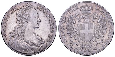 Vittorio Emanuele III di Savoia (attribuito), Tallero Italicum 1918 - Aquila coronata con scudo s...