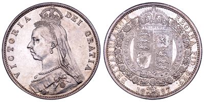 Victoria, Half Crown 1887, Regno Unito