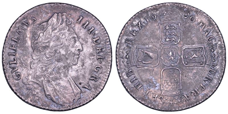 REGNO UNITO. WILLIAM III, 1694-1702. SHILLING 1696.  - Auction Numismatics - Cambi Casa d'Aste